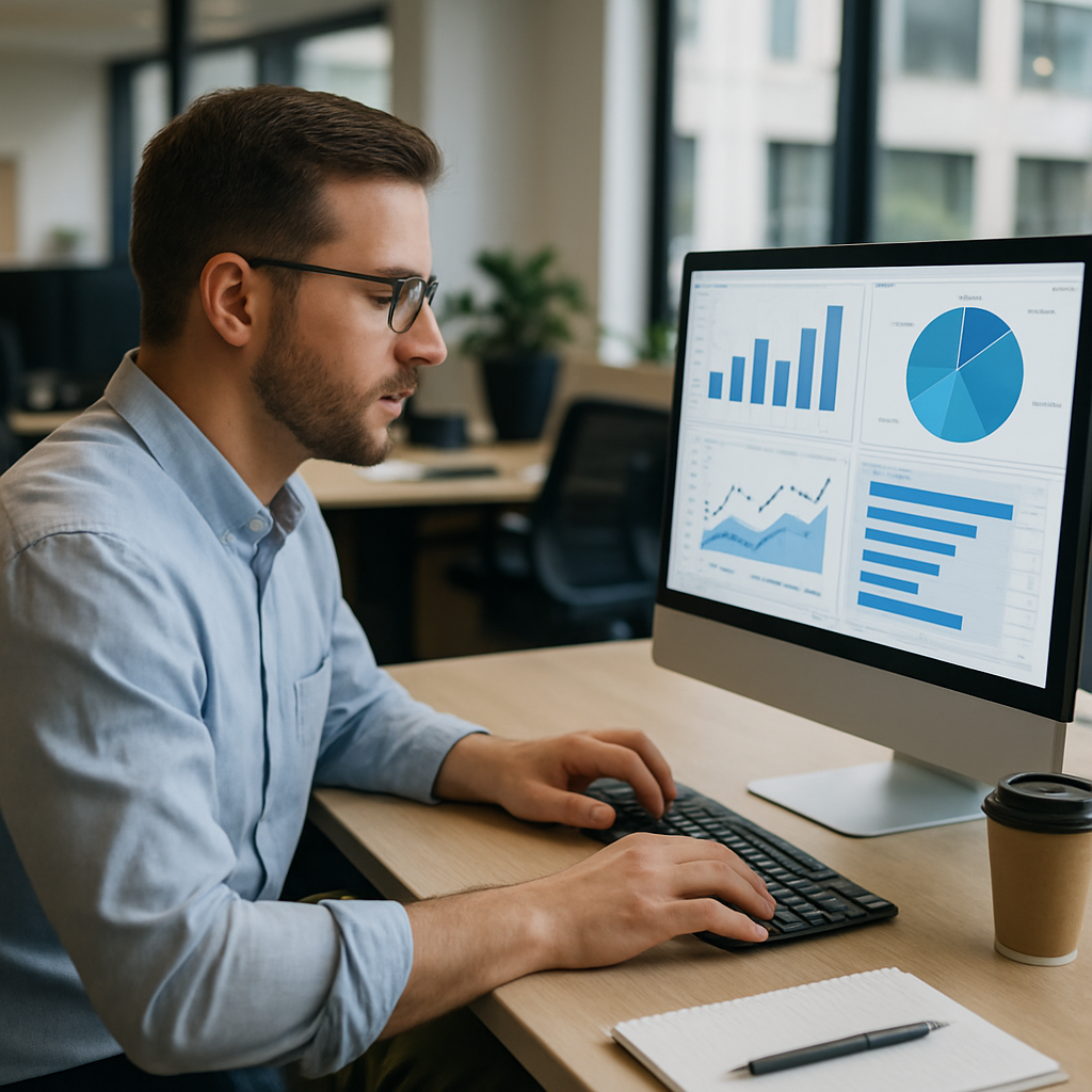 employee at computer